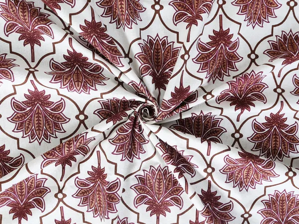 Brown_Cotton_Lotus_Harmony_Double_Bedsheet_With_Pillow_Cover_120X120_Cm